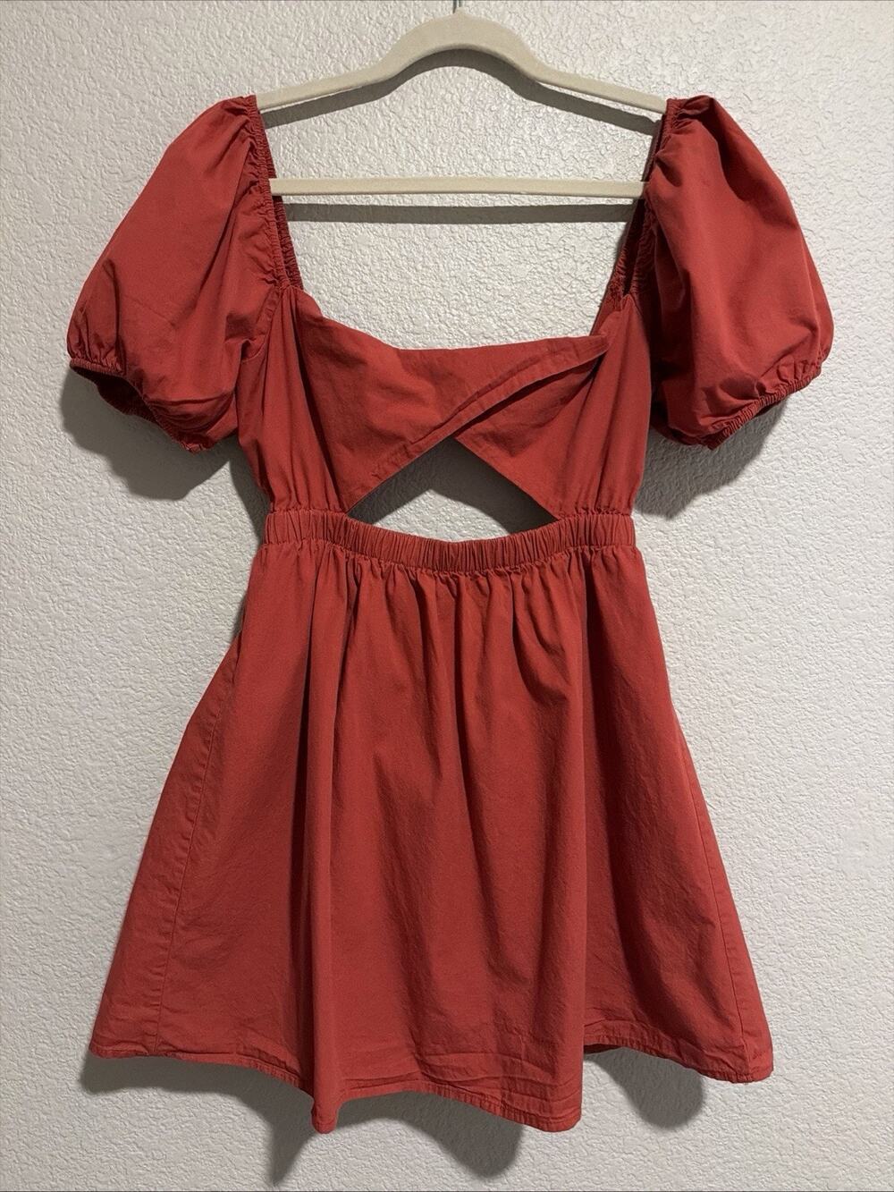 LeLis Dress Coastal Cowgirl Cottage Fairy Babydoll Feminine Flirty Cotton Cutout